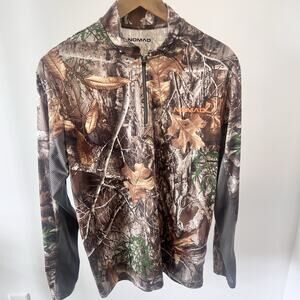 Nomad Performance Realtree Camo‎ Pullover Long Sleeve Shirt Hunting Men Sz Small